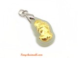 999 Pure Gold Piyao Hetian Jade Pendant